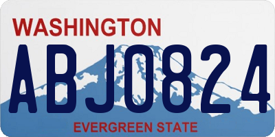 WA license plate ABJ0824