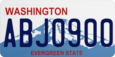 WA license plate ABJ0900