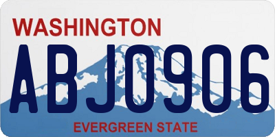 WA license plate ABJ0906