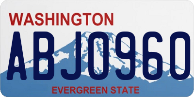 WA license plate ABJ0960