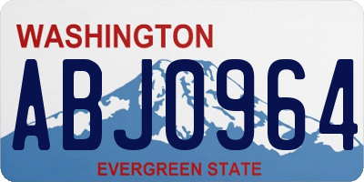 WA license plate ABJ0964