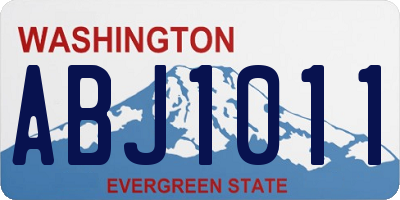 WA license plate ABJ1011