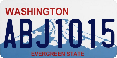 WA license plate ABJ1015