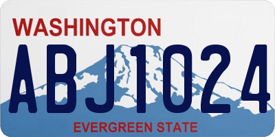 WA license plate ABJ1024
