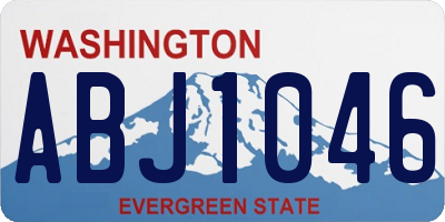 WA license plate ABJ1046
