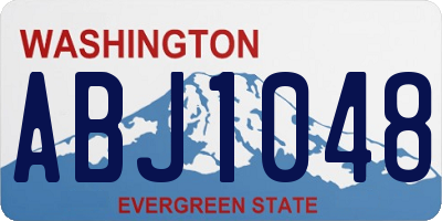 WA license plate ABJ1048