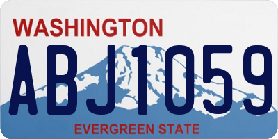 WA license plate ABJ1059