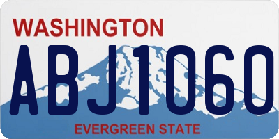 WA license plate ABJ1060