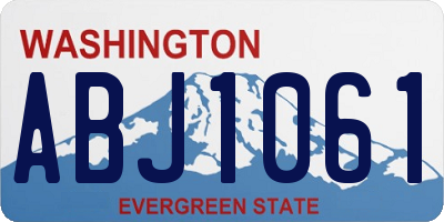 WA license plate ABJ1061