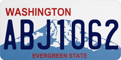 WA license plate ABJ1062