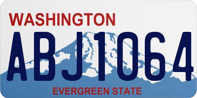 WA license plate ABJ1064