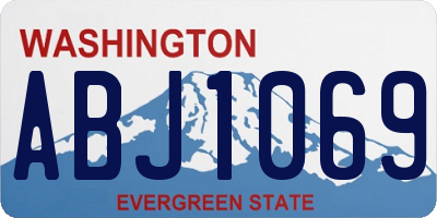 WA license plate ABJ1069