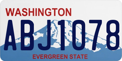 WA license plate ABJ1078