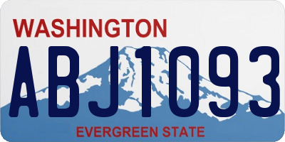 WA license plate ABJ1093