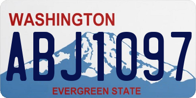 WA license plate ABJ1097