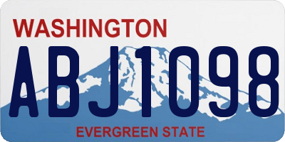 WA license plate ABJ1098