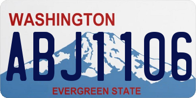 WA license plate ABJ1106