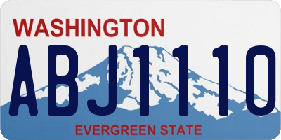 WA license plate ABJ1110