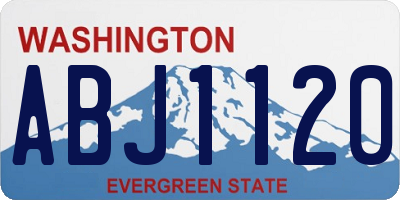 WA license plate ABJ1120