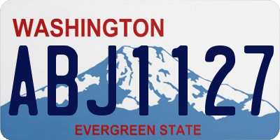 WA license plate ABJ1127