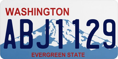 WA license plate ABJ1129