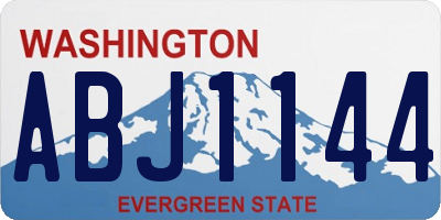 WA license plate ABJ1144