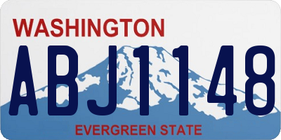 WA license plate ABJ1148