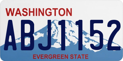 WA license plate ABJ1152