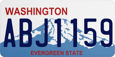 WA license plate ABJ1159