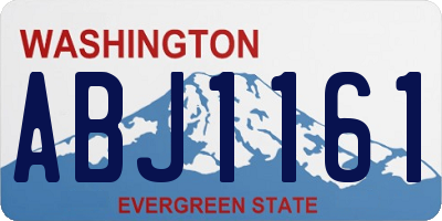 WA license plate ABJ1161