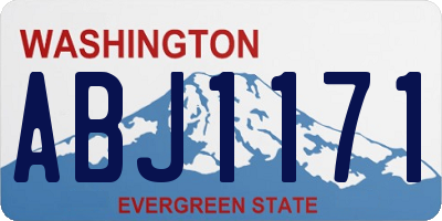 WA license plate ABJ1171