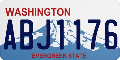 WA license plate ABJ1176