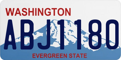 WA license plate ABJ1180