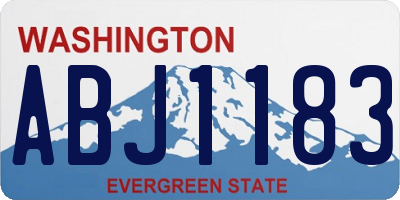WA license plate ABJ1183