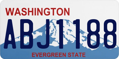 WA license plate ABJ1188