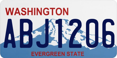 WA license plate ABJ1206