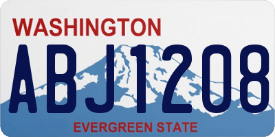 WA license plate ABJ1208
