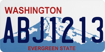 WA license plate ABJ1213