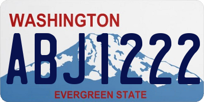 WA license plate ABJ1222