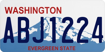 WA license plate ABJ1224