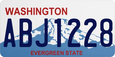 WA license plate ABJ1228