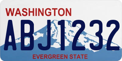 WA license plate ABJ1232