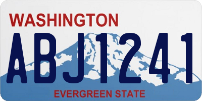 WA license plate ABJ1241