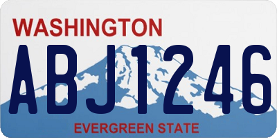 WA license plate ABJ1246