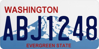 WA license plate ABJ1248