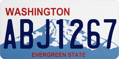 WA license plate ABJ1267