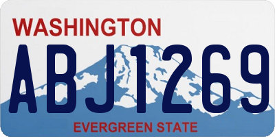 WA license plate ABJ1269