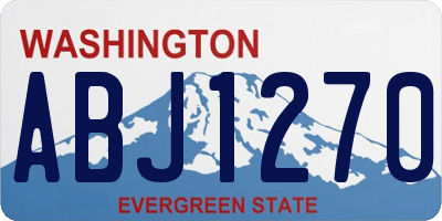 WA license plate ABJ1270
