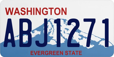 WA license plate ABJ1271