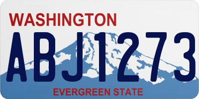 WA license plate ABJ1273